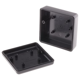 1 pcs - Hammond 1593 Black ABS Enclosure, 66 x 66 x 28mm
