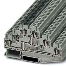 50 pcs - Phoenix Contact 5-3PV, ST 2 Series Grey Multi Level Terminal Block, 2.5mm², 3-Level, Spring Termination