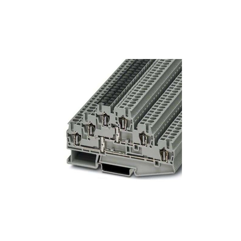 50 pcs - Phoenix Contact 5-3PV, ST 2 Series Grey Multi Level Terminal Block, 2.5mm², 3-Level, Spring Termination