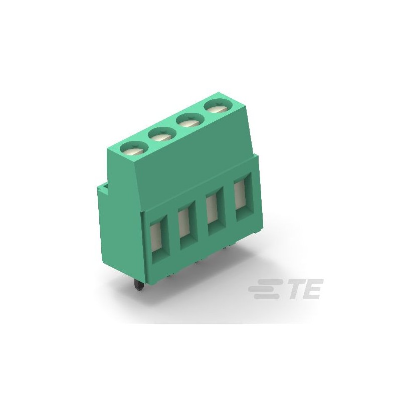 200 pcs - TE Connectivity PCB Terminal Block, 3-Contact, 5.08mm Pitch, Board Mount, 1-Row