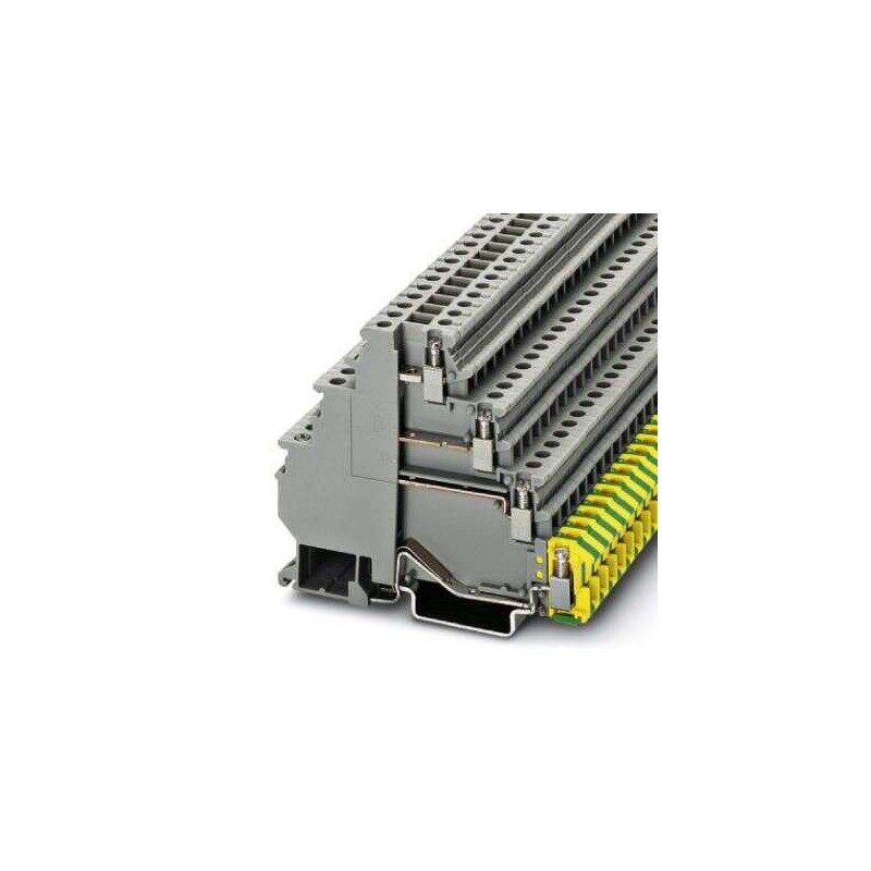 50 pcs - Phoenix Contact 5-PE, DLK 2 Series Grey Terminal Block, 2.5mm², 4-Level, Screw Termination