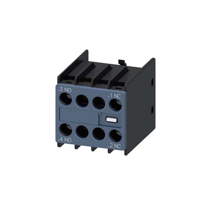 1 pcs - Siemens Auxiliary Switch Block, 4 Contact, 2NC + 2NO, Snap-On, Sirius Innovation