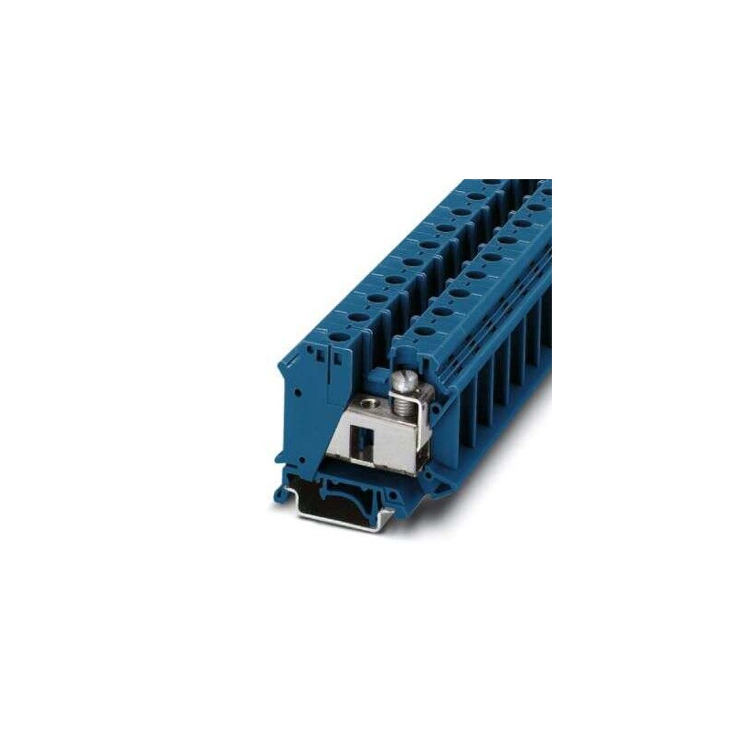 50 pcs - Phoenix Contact UIK 35 BU Series Blue Terminal Block, 35mm², Screw Termination