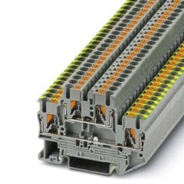 50 pcs - Phoenix Contact PTTB 2.5-PE/L Series Grey Double Level Terminal Block, 0.14 - 4mm², Push In Termination