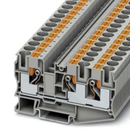50 pcs - Phoenix Contact PT 10 Series Grey Component Terminal Block, 16mm², Push In Termination, ATEX, IECEx