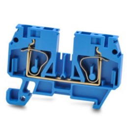 1 Box of 10 - RS PRO Blue Feed Through Terminal Block, 4mm², 1-Level, Spring Termination