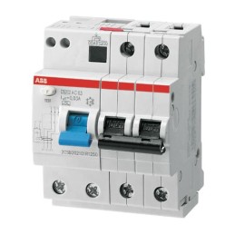1 pcs - ABB RCBO, 63A Current Rating, 2P Poles, 30mA Trip Sensitivity