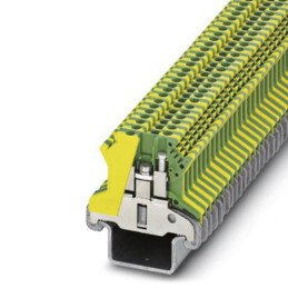 50 pcs - Phoenix Contact USLKG 2.5 N-1 Series Green, Yellow Earth Terminal Block, Single-Level, Screw Termination