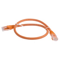 1 pcs - RS PRO Cat6 Male RJ45 to Male RJ45 Ethernet Cable, U/UTP, Orange LSZH Sheath, 0.5m