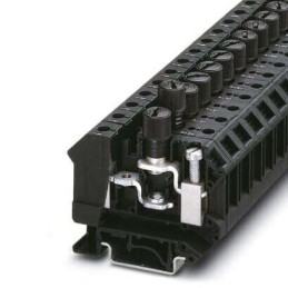 50 pcs - Phoenix Contact 3X32), UK 10-DREHSI (6 Series Black Fuse Terminal Block, 16mm², Screw Termination