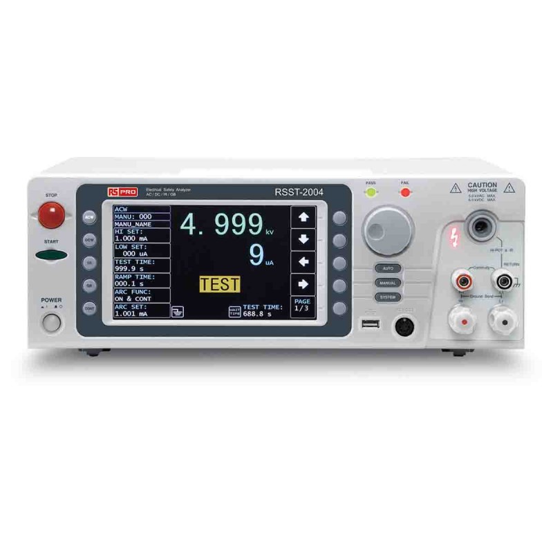 1 pcs - RS PRO RSST-2004 Insulation Tester, 50V Min, 5000V Max, 50GΩ Max, CAT I