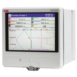 1 pcs - ABB RVG200, 6 Input Channels, 1 Output Channels, Paperless Chart Recorder Measures Current, Millivolt, Resistance,