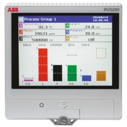 1 pcs - ABB RVG200, 6 Input Channels, 1 Output Channels, Paperless Chart Recorder Measures Current, Millivolt, Resistance,