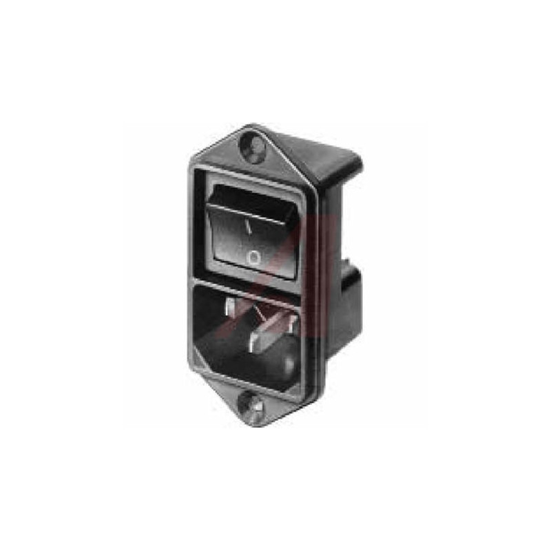 1 pcs - Schurter C14 Panel Mount IEC Connector Male, 10A, 250 V