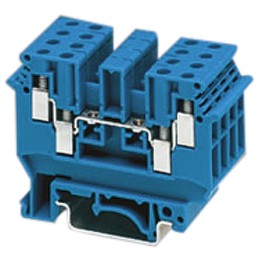 50 pcs - Phoenix Contact UDK 3 BU Series Blue DIN Rail Terminal Block, Screw Termination