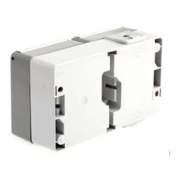 1 pcs - Siemens Grey 2 Gang Plug Socket, 16A, Type F - German Schuko, Outdoor Use