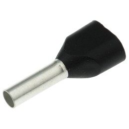 1 Box of 100 - Schneider Electric, AZ5DE Insulated Crimp Bootlace Ferrule, 8mm Pin Length, 2.5mm Pin Diameter, 2 x 1.5mm² Wire S