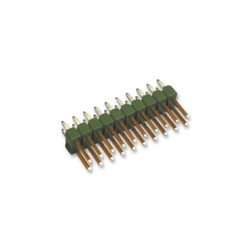 200 pcs - TE Connectivity AMPMODU MOD II Series Straight Through Hole Pin Header, 32 Contact(s), 2.54mm Pitch, 2 Row(s),