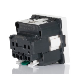 1 pcs - Weidmuller White 1 Gang Plug Socket, 2+E Poles, 16A, Type F - German Schuko, Indoor Use