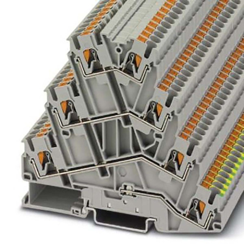 50 pcs - Phoenix Contact PT Series PT 2,5-PE/3L Terminal Block
