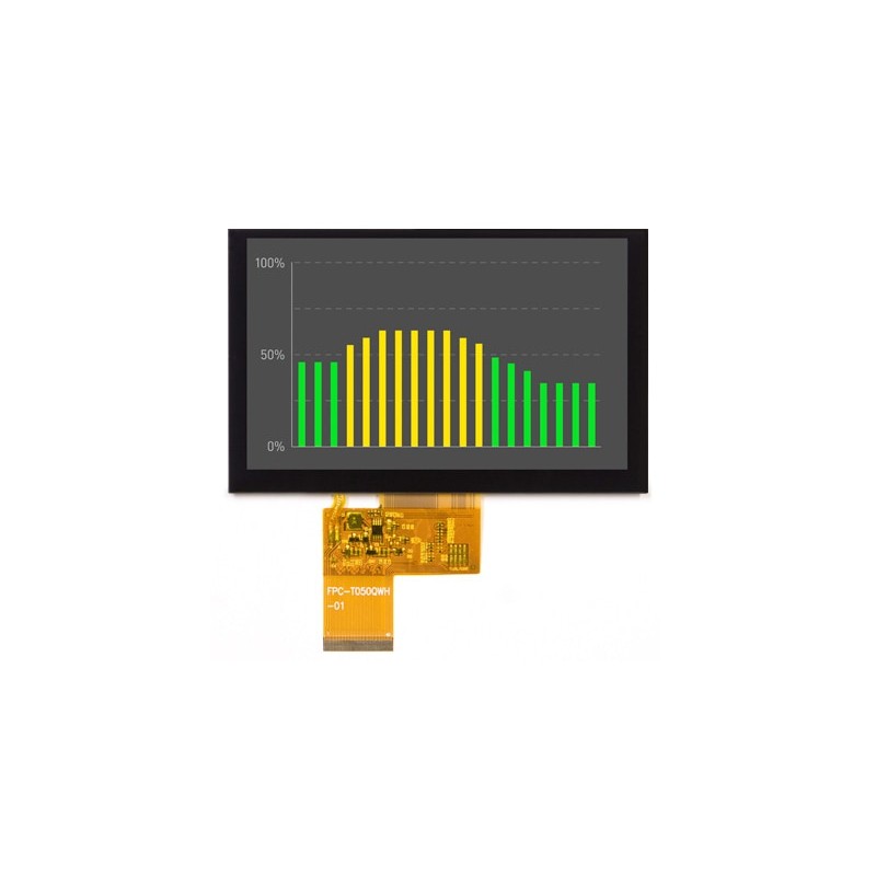 50 pcs - Displaytech DT050ATFT-TS TFT LCD Colour Display / Touch Screen, 5in, 800 x 480pixels