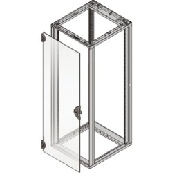 1 pcs - nVent SCHROFF Glass Cabinet Door, 16U