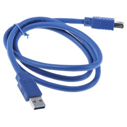 1 pcs - RS PRO USB 3.0 Cable, Male USB A to Female USB A USB Extension Cable, 1m