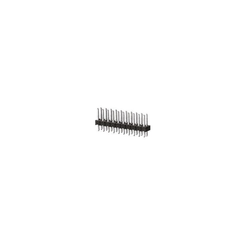 200 pcs - TE Connectivity AMPMODU MOD II Series Straight Through Hole Pin Header, 40 Contact(s), 2.54mm Pitch, 2 Row(s),