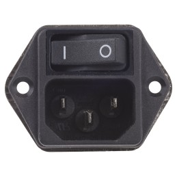 1 pcs - Schaffner 2A, 250 V ac Flange Mount IEC Inlet Filter FN9264-2-06, Faston