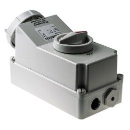 1 pcs - MENNEKES Switchable IP67 Industrial Interlock Socket 3P+E, Earthing Position 6h, 32A, 400 V