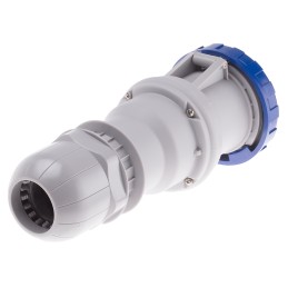 1 pcs - Scame IP66, IP67 Blue Cable Mount 2P + E Industrial Power Socket, Rated At 125A, 230 V