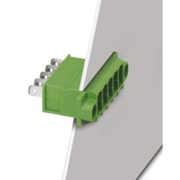 50 pcs - Phoenix Contact 7.62mm Pitch 4 Way Pluggable Terminal Block, Feed Through Header, Panel Mount, Spade Termination