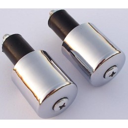Chrome-plated metal handlebar ends