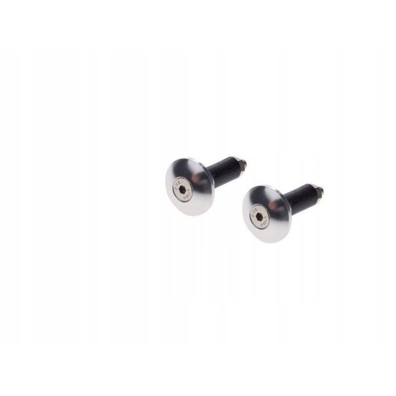 Silver handlebar end, cross enduro set