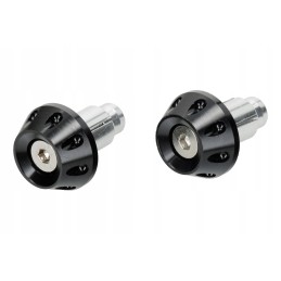 The end of the handlebar weights is black