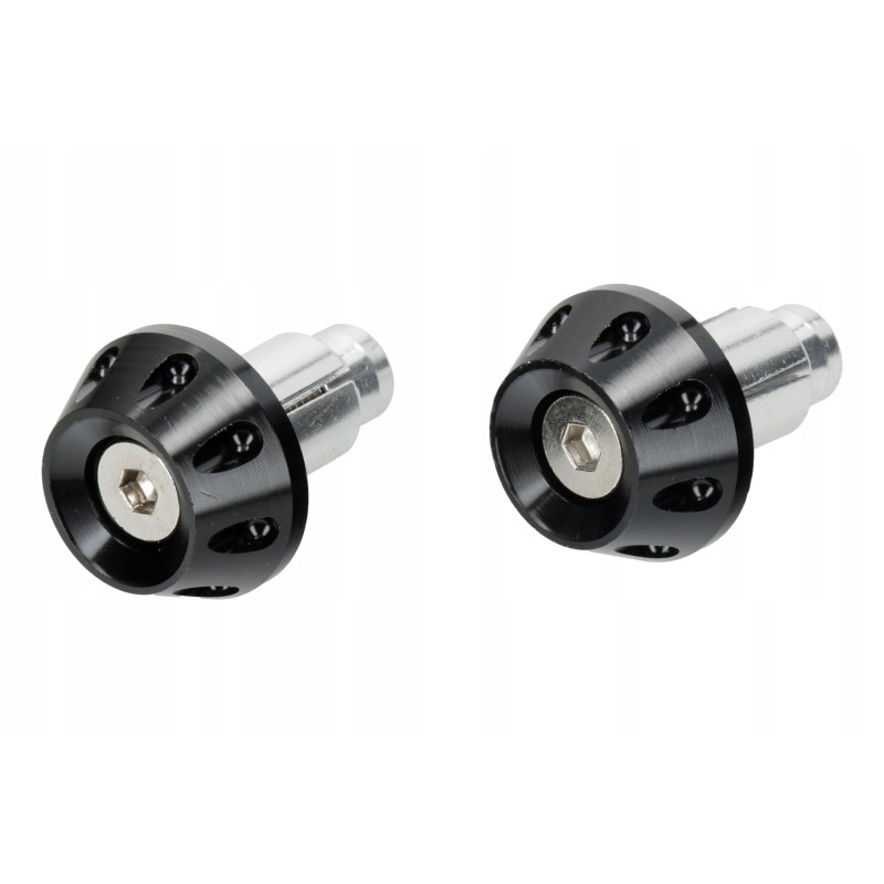 The end of the handlebar weights is black