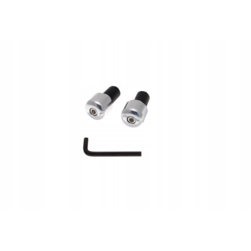 Chrome handlebar ends, set of 2 pcs