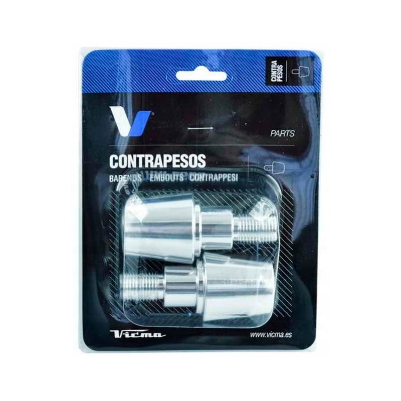 Vicma handlebar ends 13 5mm silver