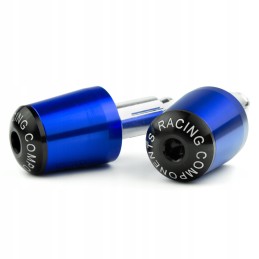 Universal blue motorcycle handlebar weight ends