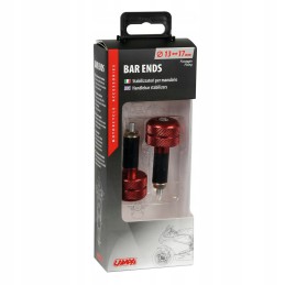 Handlebar weights 13-17 mm, red lamp