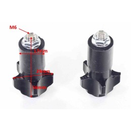 Black handlebar ends 17mm OXF 026 k