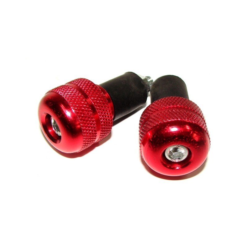 Red handlebar end for scooter, motorcycle