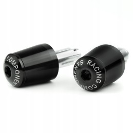 Universal black motorcycle handlebar weight ends