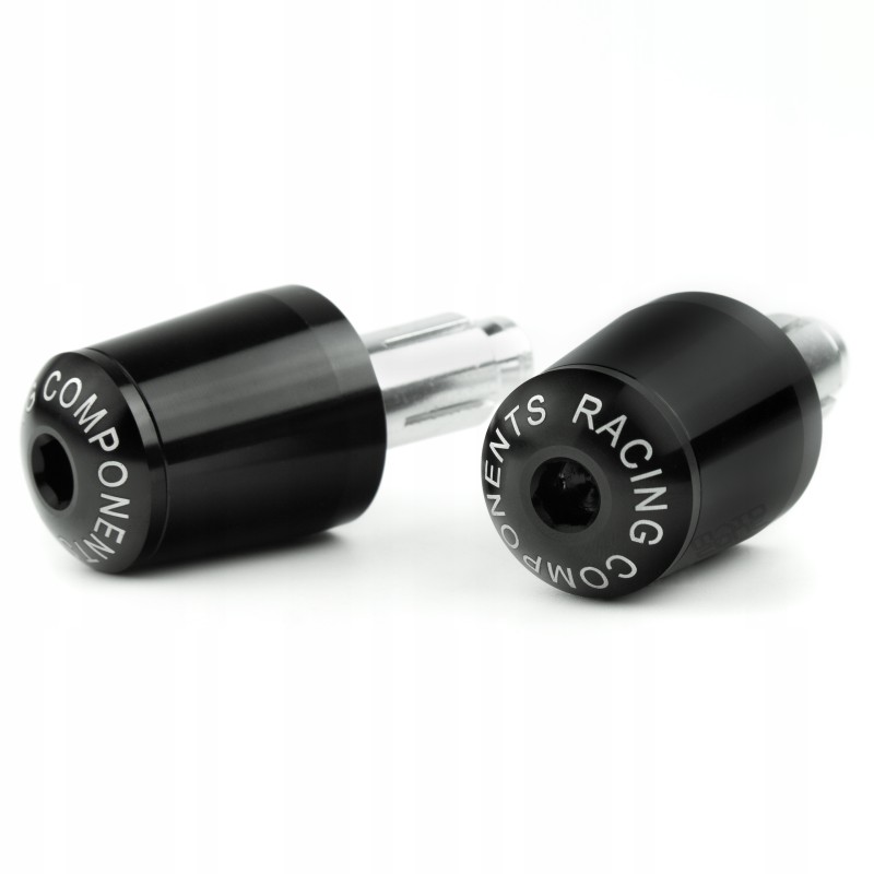 Universal black motorcycle handlebar weight ends