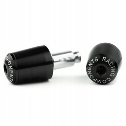 Universal black motorcycle handlebar weight ends