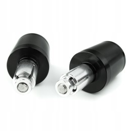 Universal black motorcycle handlebar weight ends