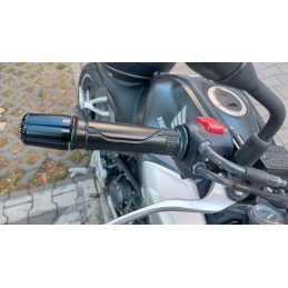 Universal black motorcycle handlebar weight ends