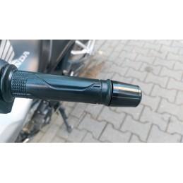 Universal black motorcycle handlebar weight ends
