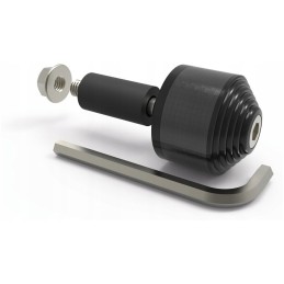 Oxford carb end 2 handlebar weights, black carbon, set