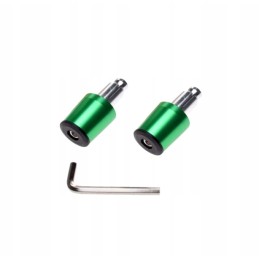 Motorcycle weights, handlebar ends, green color, Allen key, quality